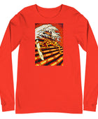 Surfer in Red and Yellow. Long Sleeve Tee