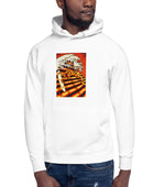 Surfer in Red and Yellow. Unisex Hoodie
