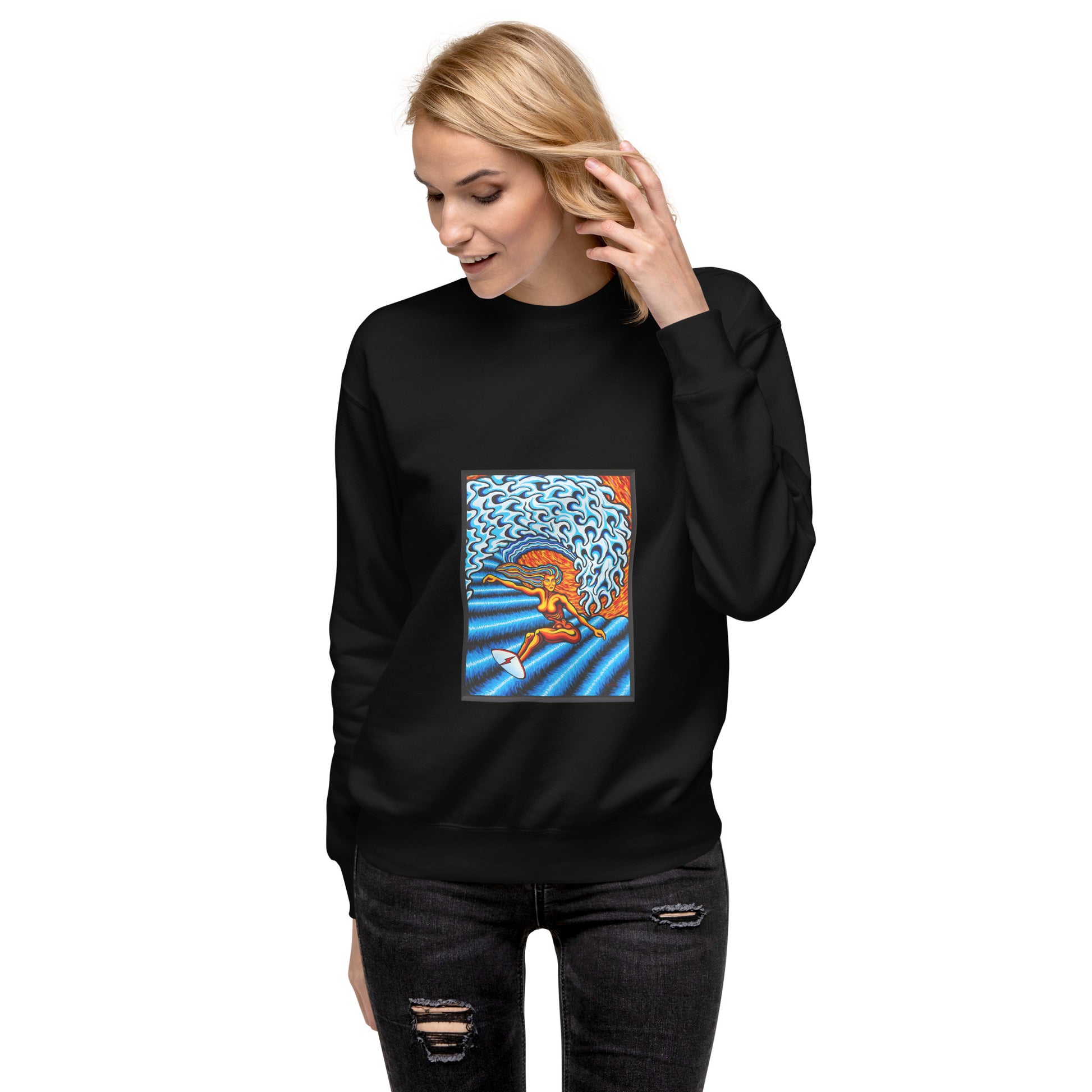 Surfer Girl. Unisex Premium Sweatshirt
