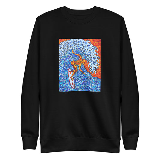 Liquid Surfer, Unisex Premium Sweatshirt